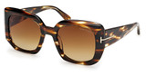 Tom Ford Eyeglasses FT1220 coloured havana / gradient brown/55F