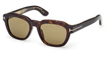 Tom Ford Eyeglasses FT1226-F dark havana / green/52N