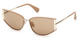 MaxMara Eyeglasses MM0141 shiny light brown / brown/45E