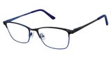 Nicole Miller Eyeglasses NMP709 MATTE BLACK / NAVY/C01