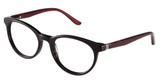 Nicole Miller Eyeglasses NMP803 BLACK / BURGUNDY/C01