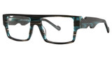 Smilen Elite Eyeglasses 58 TEAL GREY