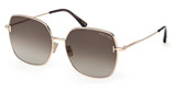 Tom Ford Eyeglasses FT1250-K shiny rose gold / gradient brown/28F