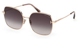 Tom Ford Eyeglasses FT1250-K gold/other / gradient smoke/33B
