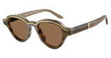 Emporio Armani Eyeglasses EA4264U BROWN ON STRIPED BEIGE/633873