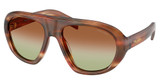 Prada Eyeglasses PR C05SF STRIPED OAK/24G70T
