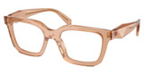 Prada Eyeglasses PR C08V TRANSPARENT CHOCOLATE/20H1O1