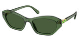 SWAROVSKI Eyeglasses SK6048 TRANSAPRENT GREEN/108571