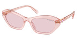 SWAROVSKI Eyeglasses SK6048 TRANSPARENT PINK/1070P5
