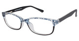 New Globe Eyeglasses L4059-P Black/Blue/BLACK/BLUE