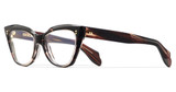 Cutler and Gross CGOP928852 STRIPED BROWN HAVANA/002