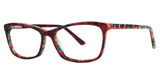 Modern Art Eyeglasses A375 burgundy/teal