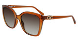 Ferragamo Eyeglasses SF1026S CRYSTAL CARAMEL/261