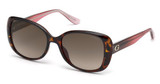 Guess? Eyeglasses GU7554 dark havana / gradient brown/52F