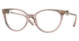 Versace Eyeglasses VE3298B TRANSPARENT PINK/5339
