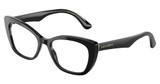 DOLCE & GABBANA Eyeglasses DG3360 BLACK/TRANSPARENT GREY/3246