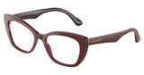DOLCE & GABBANA Eyeglasses DG3360 BORDEAUX/TRANSPARENT BOR/3247