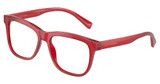 DOLCE & GABBANA KIDS Eyeglasses DX3356 TRANSPARENT RED/3409