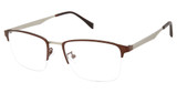 Cruz Eyeglasses I-950 Brown/Gun/BROWN/GUN