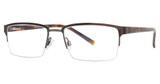 Randy Jackson Eyeglasses Randy Jackson 1042 Brown/Gun/183