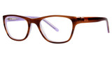 Genevieve Boutique Eyeglasses Feature coffee/lilac
