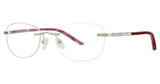 Genevieve Boutique Eyeglasses Lavish silver/burgundy