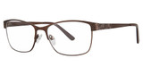 Genevieve Paris Design Eyeglasses Enduring matte brown