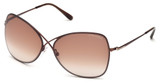 Tom Ford Eyeglasses FT0250 shiny dark brown / gradient brown/48F