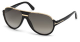 Tom Ford Eyeglasses FT0334 shiny black / gradient green/01P