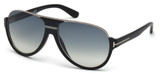 Tom Ford Eyeglasses FT0334 matte black / gradient blue/02W
