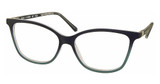 BCBG Max Azria Eyeglasses Thea Navy Turquoise Fade
