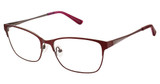 Nicole Miller Eyeglasses Glenmore Burgundy/Gun/C03