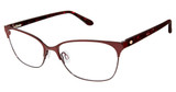 Lulu Guinness Eyeglasses L212 Burgundy/BUR