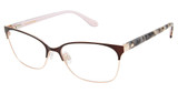 Lulu Guinness Eyeglasses L212 brown rose gold/BRN