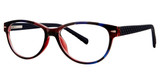 Modern Plastics II Eyeglasses Sonata burgundy/blue