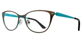 Sydney Love Eyeglasses SL2034 Brown/Teal/BROWN/TEAL