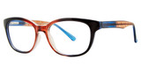 Modern Plastics II Eyeglasses Liquid Navy/Brown
