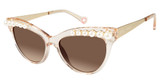 BETSEY JOHNSON Eyeglasses KITTY PEARLS TAN/TAN