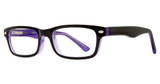 Global Optique Eyeglasses KP520 BLACK/PURPLE