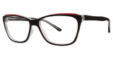 Modern Plastics I Eyeglasses Between black/red