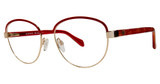 Leon Max Eyeglasses Leon Max 4067 Red/Gold/86