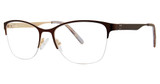 Genevieve Boutique Eyeglasses Flair matte brown/gold