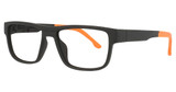Hudson Optical Eyeglasses EL8 Black With Orange/BLKO