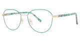 Elan Collection Eyeglasses 3429 Turquoise/Gold