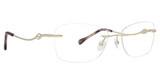 Totally Rimless Eyeglasses Trellis(323) Gold/GOLD