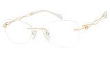 Line Art Eyeglasses XL 2147 White Gold/GW