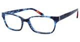 ED Eyeglasses O-06 DARK BLUE PATTERN/DBLUP