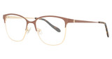 Optimate Eyeglasses A1039 Gold with Brown On Rim/GLD/BRN