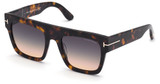 Tom Ford Eyeglasses FT0847 dark havana / gradient smoke/52B