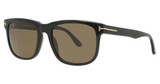 Tom Ford Eyeglasses FT0775 shiny black / brown polarized/01H